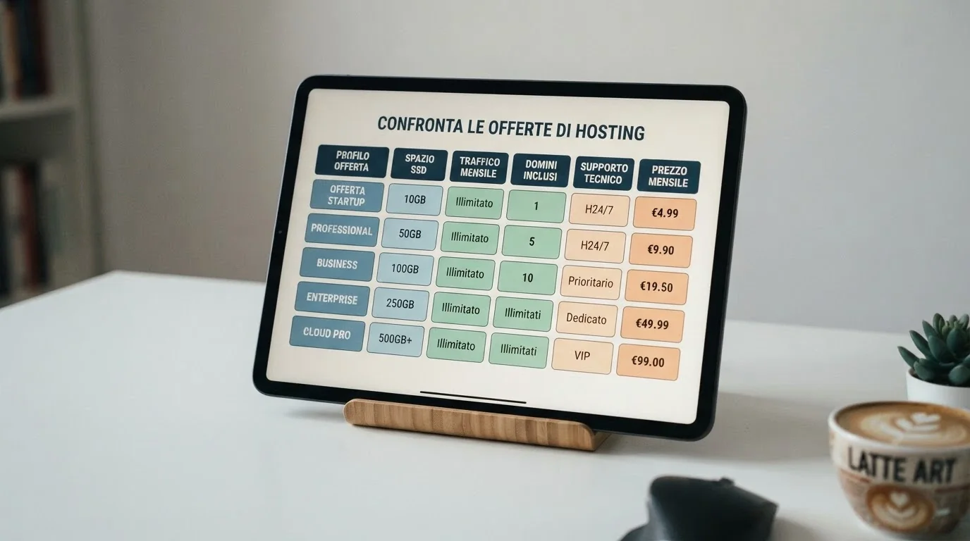Una vista comparativa stilizzata di dieci righe di operatori con le rispettive colonne di bonus, wagering, validità e catalogo giochi