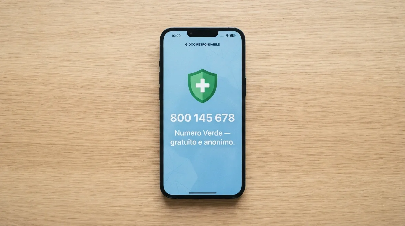 Il numero verde 800 558822 scritto in grande su uno sfondo rassicurante, con il logo del Ministero della Salute e un'icona di supporto telefonico