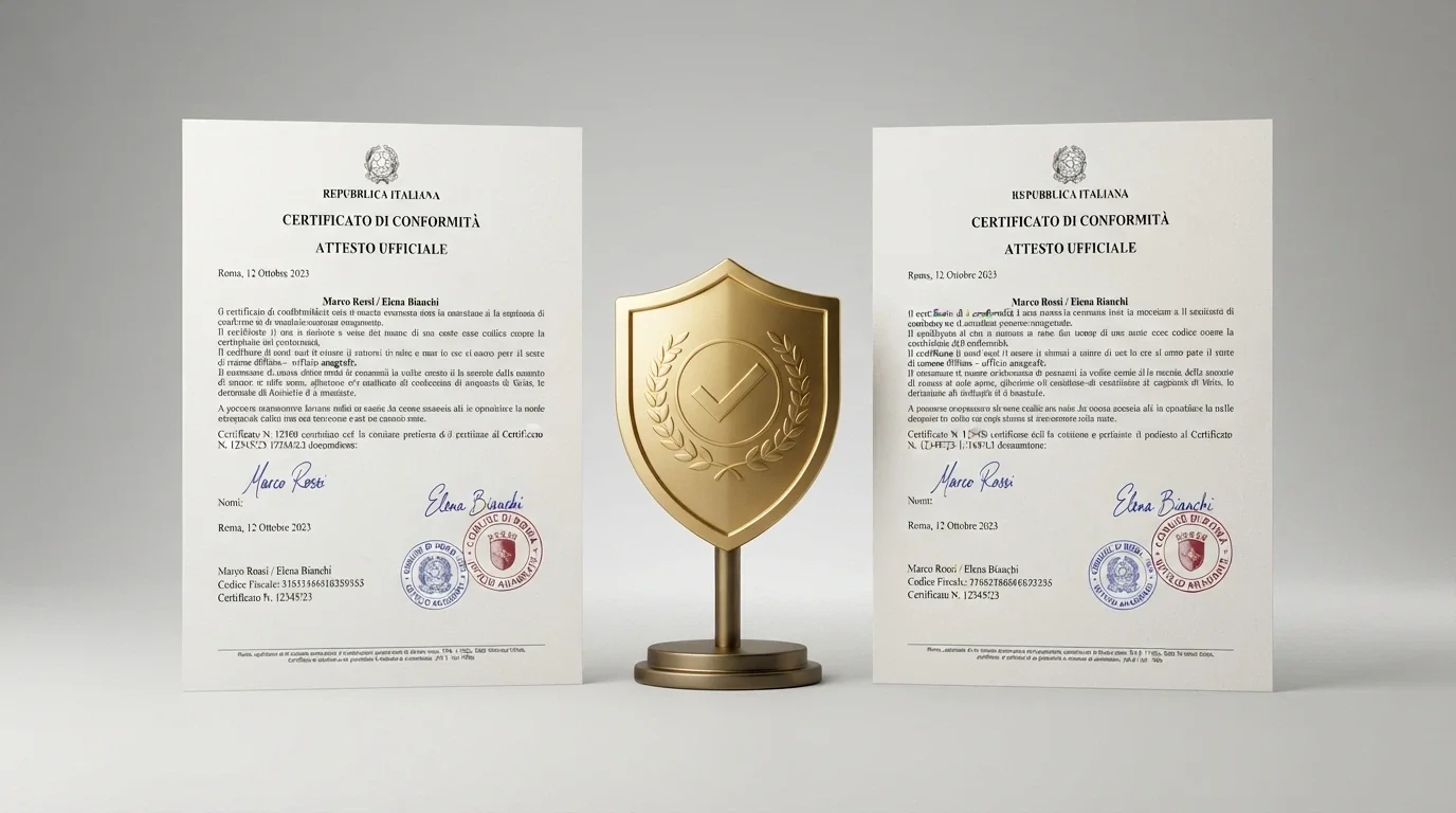 Documenti di licenza Curaçao e Anjouan affiancati al logo ADM