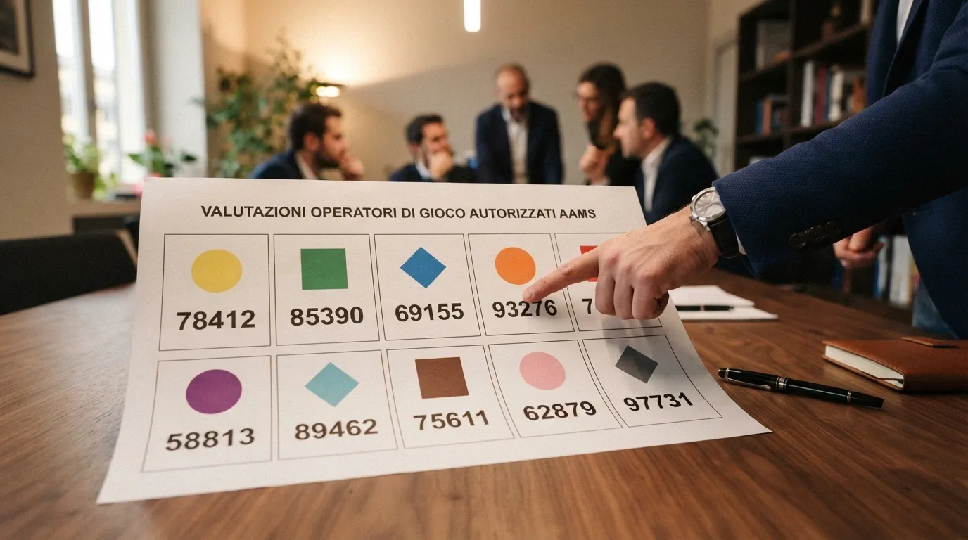 Una griglia con 10 loghi di casinò affiancati, ciascuno accompagnato dal proprio numero di concessione ADM in evidenza