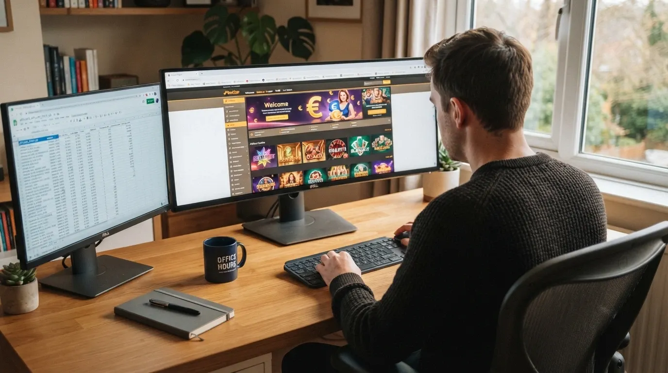 Griglia comparativa con loghi e condizioni di dieci operatori di casinò online ADM