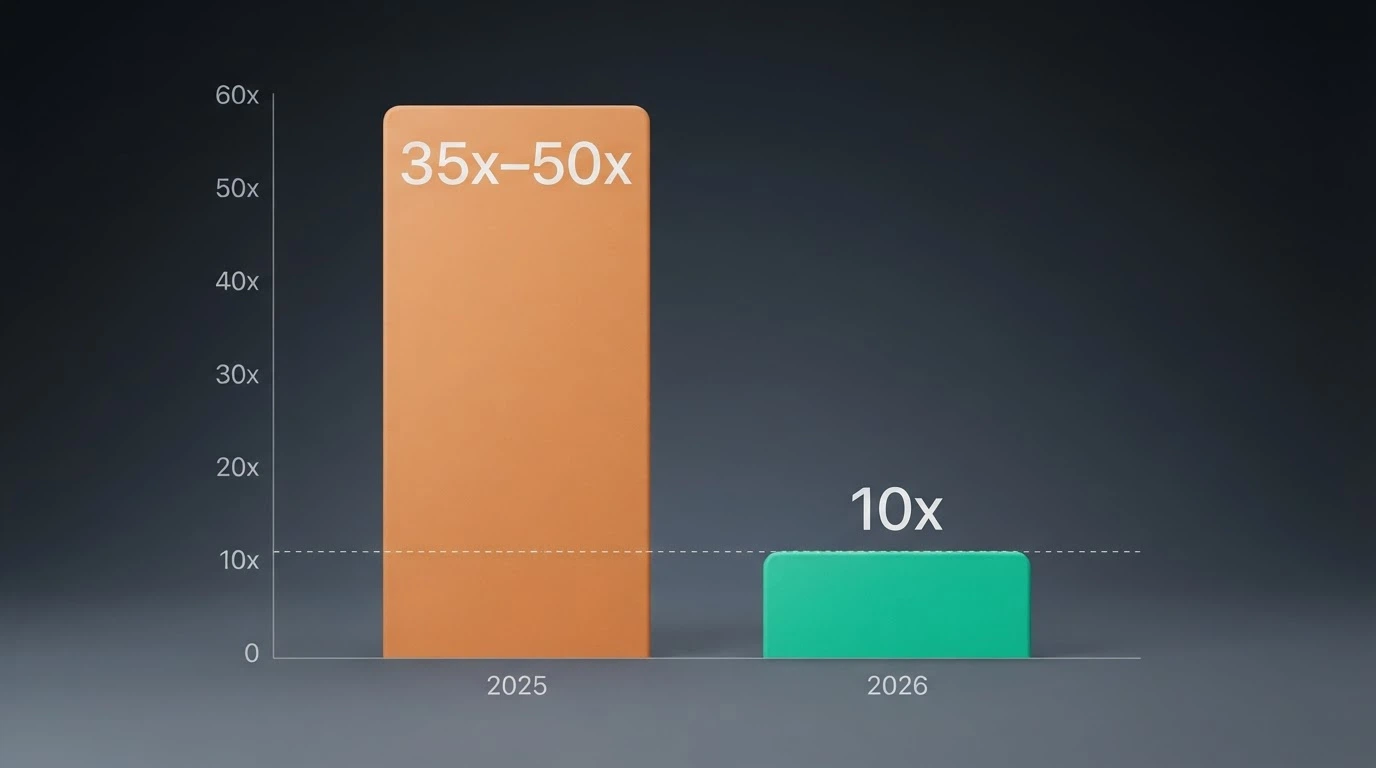 Grafico comparativo che mostra la riduzione del wagering da 35x–50x (pre-2025) a 10x (post-dicembre 2025)