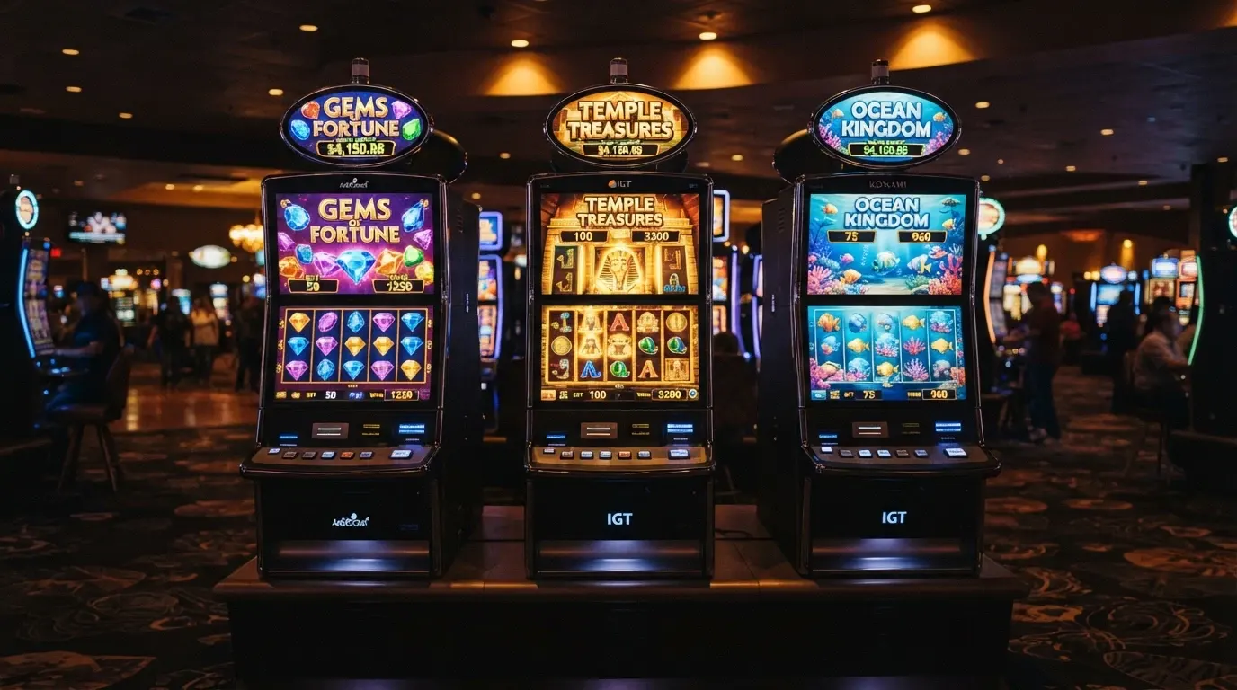 Una selezione di slot machine online con le loro schede RTP in overlay: Sweet Bonanza, Book of Dead, Gates of Olympus in primo piano