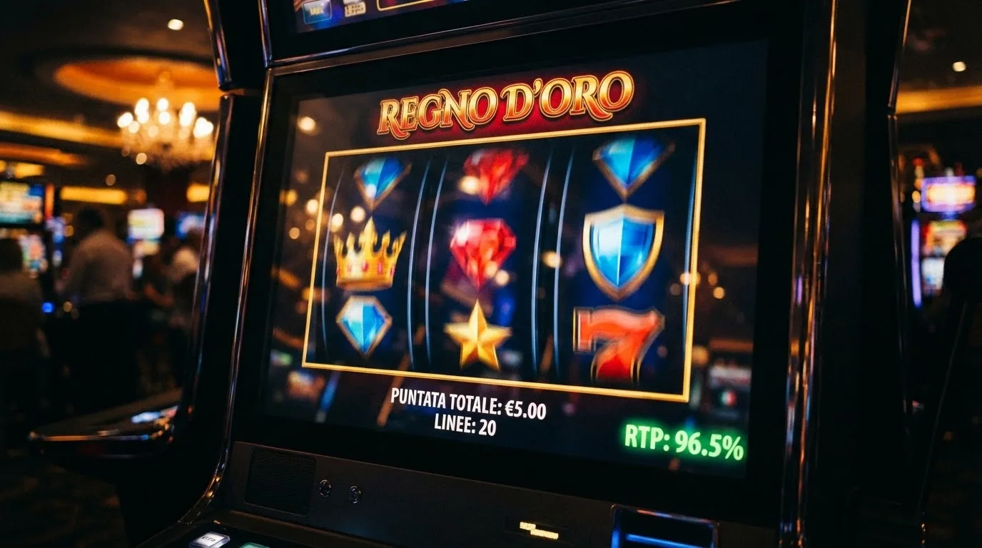 Una schermata di una slot online in stile Pragmatic Play con rulli colorati, simboli in movimento e il pannello dell'RTP visibile nell'interfaccia